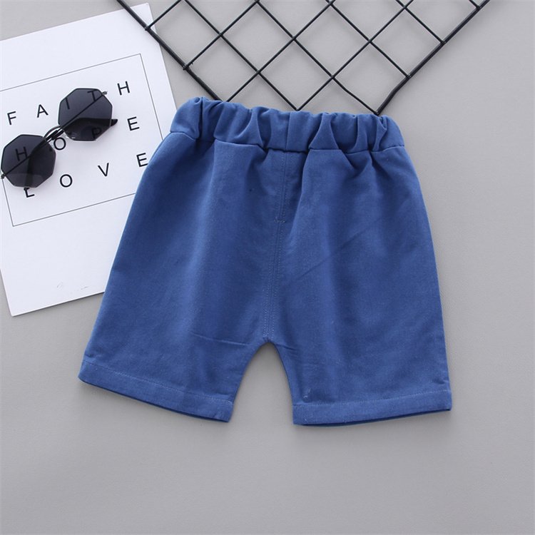 Summer Kids Baby Boys Cartoon Dinosaur Gentleman Short-sleeved Shirt Tops Shorts Outfits Set Kids Boy Clothing Set