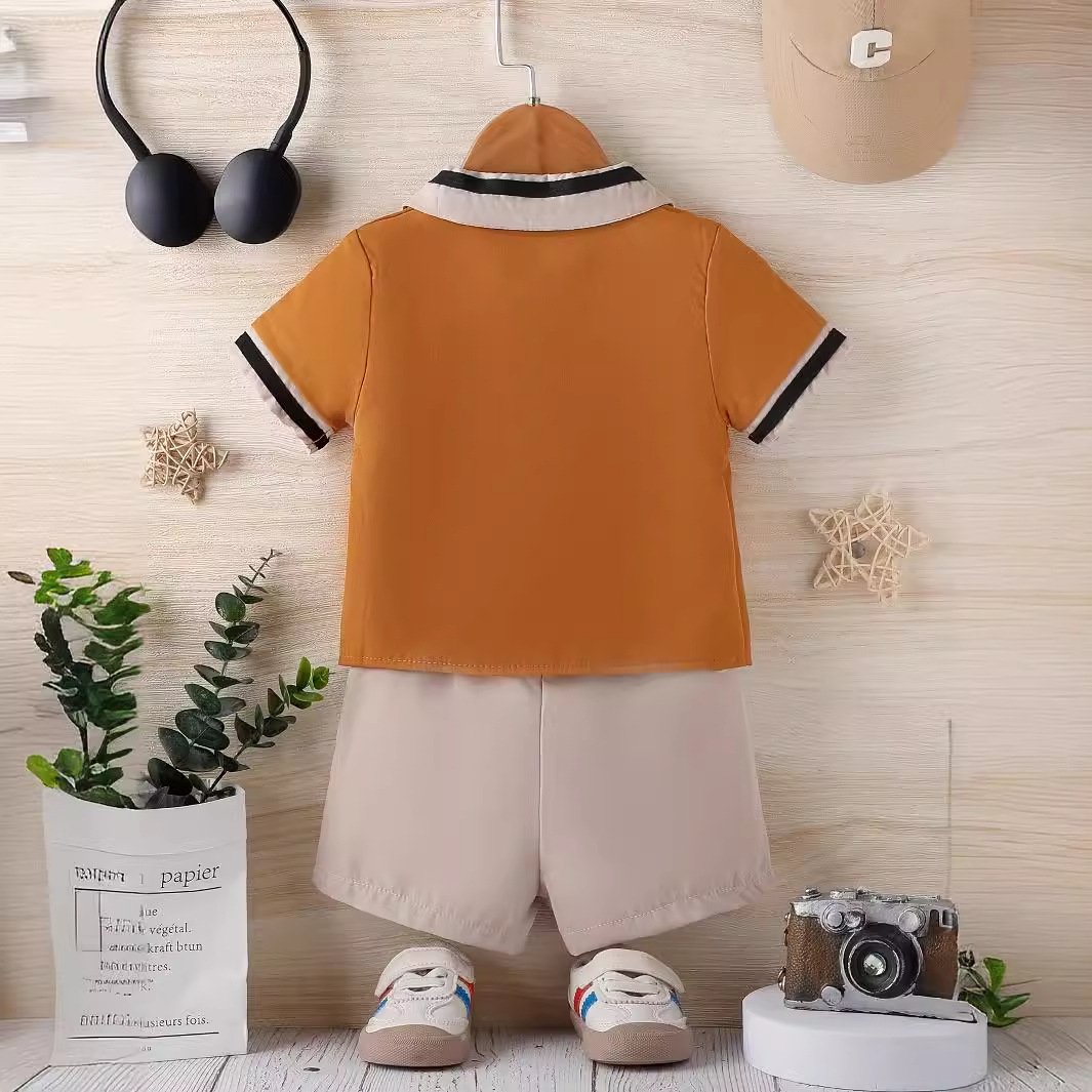 Summer new ins cross-border e-commerce foreign trade hot-selling sports boy clothing two-piece suit