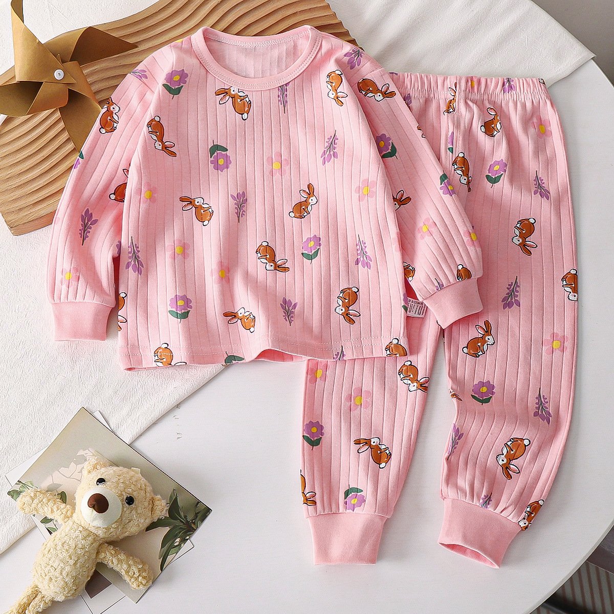 Children's underwear set Pure cotton fall new baby boys' home wear girls' pajamas 1-10 years old children's clothing