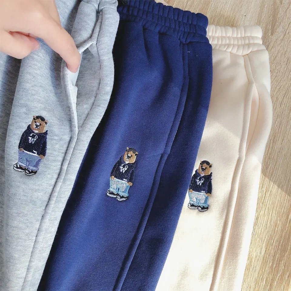 2023 Winter Embroidery Kids Clothing Sets Tracksuit Sweatshirt Sweatpants Custom 2 Piece Boy Girl Leisure Jogging Set