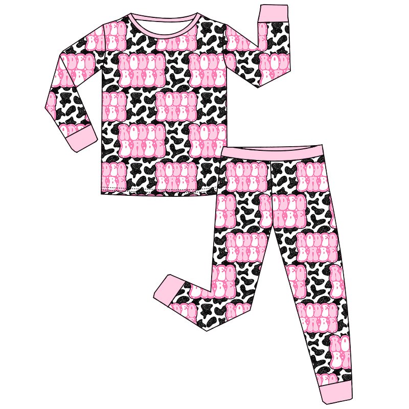 Wholesale Comfortable Baby Toddler Long Sleeve Pajamas Sets Western Bamboo Winter Kids Girl Boy Two-Piece Sleep Lounge Wear