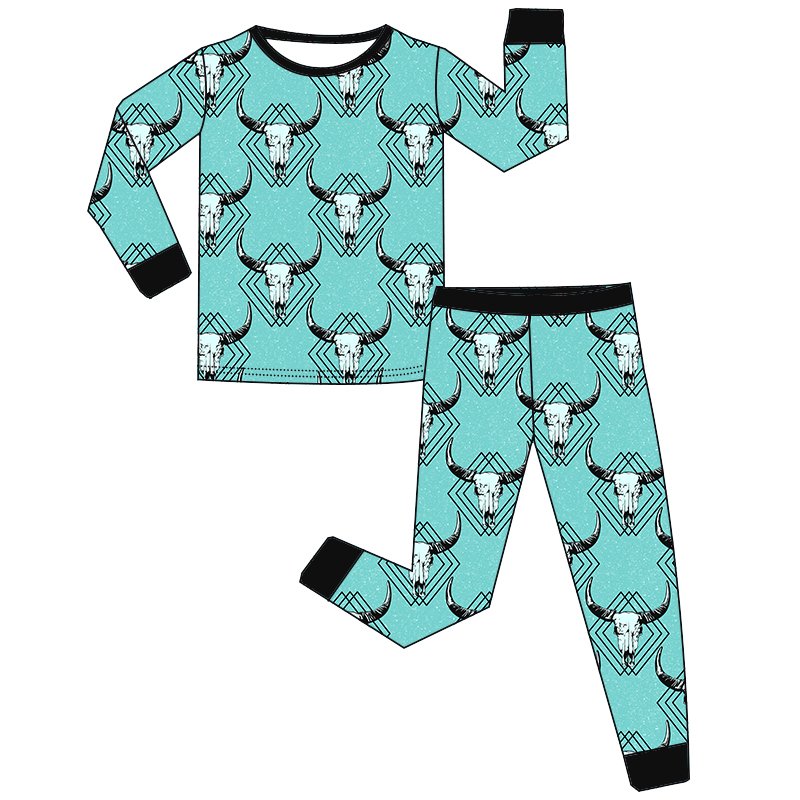 Wholesale Comfortable Baby Toddler Long Sleeve Pajamas Sets Western Bamboo Winter Kids Girl Boy Two-Piece Sleep Lounge Wear