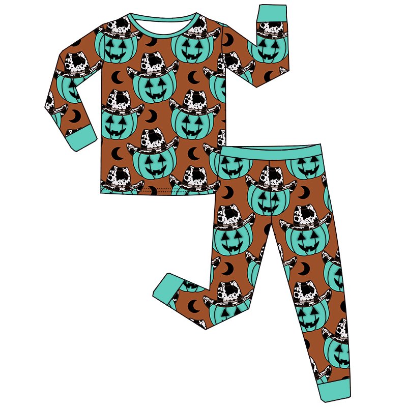 Wholesale Comfortable Baby Toddler Long Sleeve Pajamas Sets Western Bamboo Winter Kids Girl Boy Two-Piece Sleep Lounge Wear