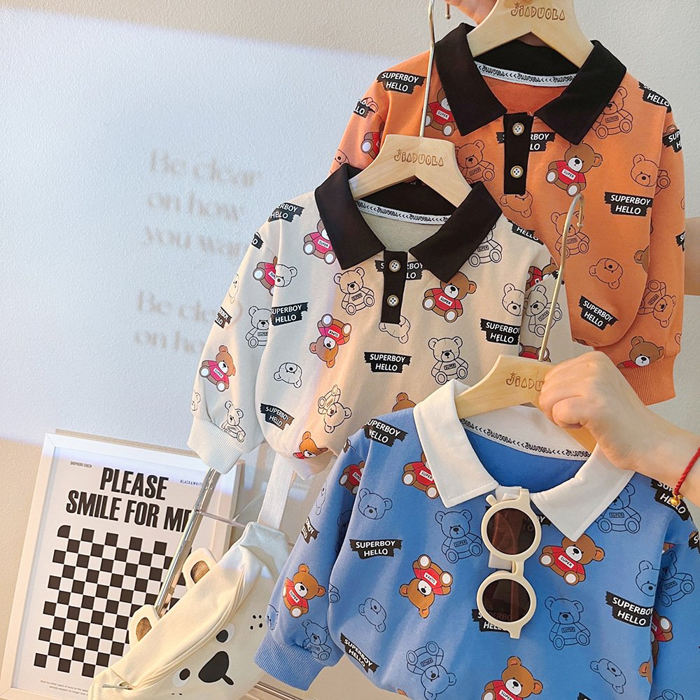 2023 New style baby clothes hot sale boys casual o-neck hoodie suit two-piece suit wholesale good price