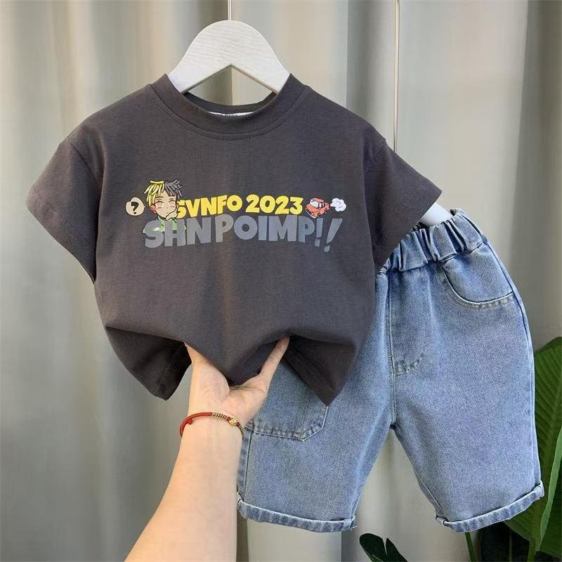 Children Clothes Summer Outfit 2 Pieces Set Outfit Baby Children Boys Kids Clothing Sets