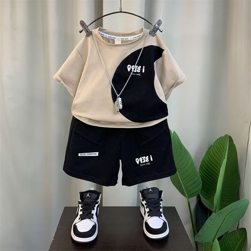 Children Clothes Summer Outfit 2 Pieces Set Outfit Baby Children Boys Kids Clothing Sets