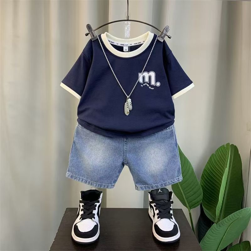 Children Clothes Summer Outfit 2 Pieces Set Outfit Baby Children Boys Kids Clothing Sets
