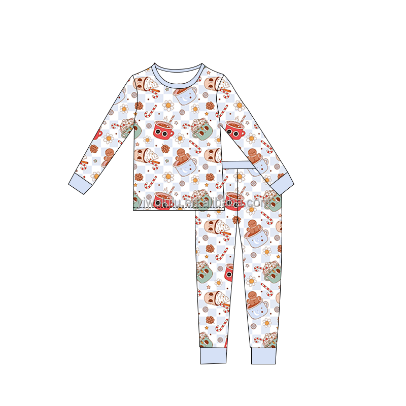 Christmas toddler baby boy girls bamboo short sets manufacturer kids clothing sets children clothes wholesale
