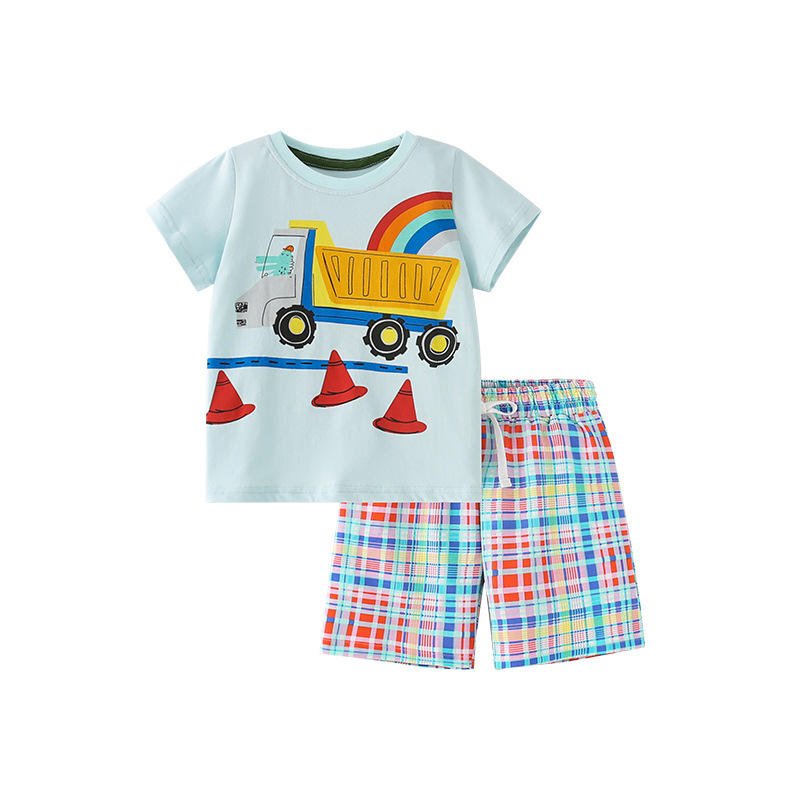 New Design Summer Kids Clothes Set 3-4 Years Boys Clothing Cotton Fabric Shorts And T-Shirt 2 Piece Set Boys Clothes