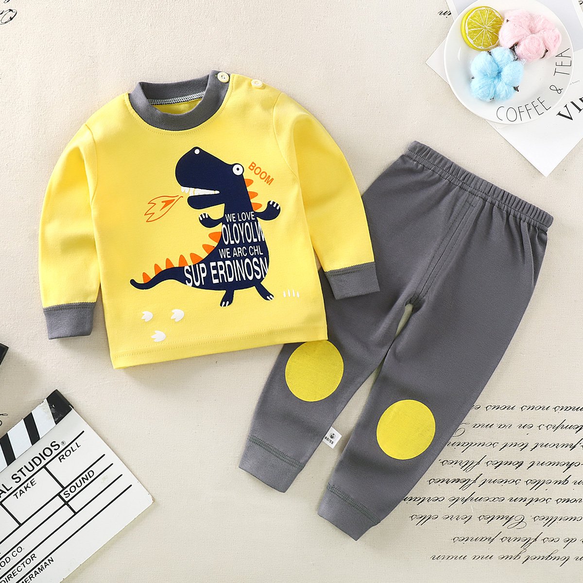 Wholesale Kids Pijamas Children Sleepwear cotton Pajamas Sets Kids Girl's Clothing Set