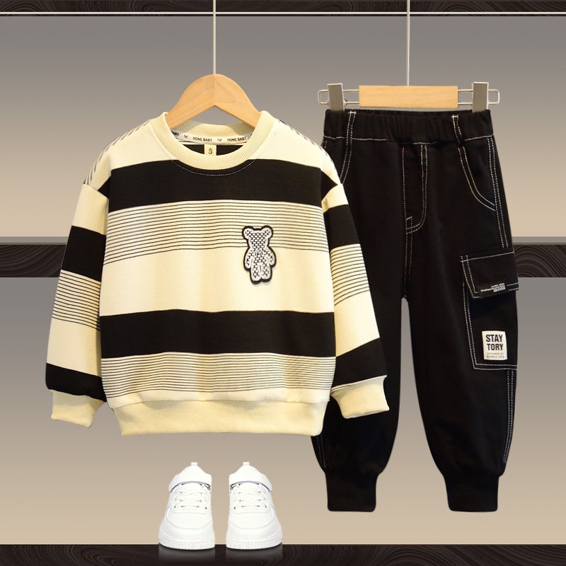 2024 New Product Kids Boy Girl Clothing Sets 2 Piece Long Sleeve Boys Sweatshirt Set New Style Spring Autumn Children's Suit