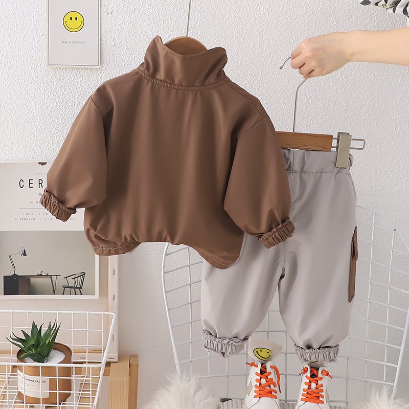 2024 Kids Tracksuits Spring Autumn Children Clothes Cheap High Quality Stand Collar Outdoor Jacket Casual Boys Clothing Sets