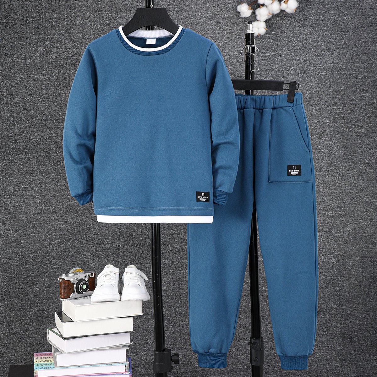 Thickened Kids Clothing Sports Clothes For Winter Boy Clothing Set Long Sleeve Stylish Boy Clothing Set