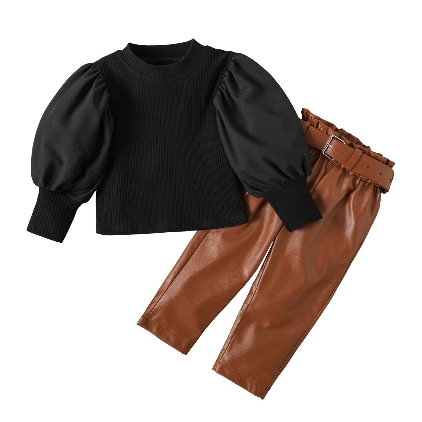 custom two piece pants set baby girls Autumn and winter kids clothing baby clothing sets