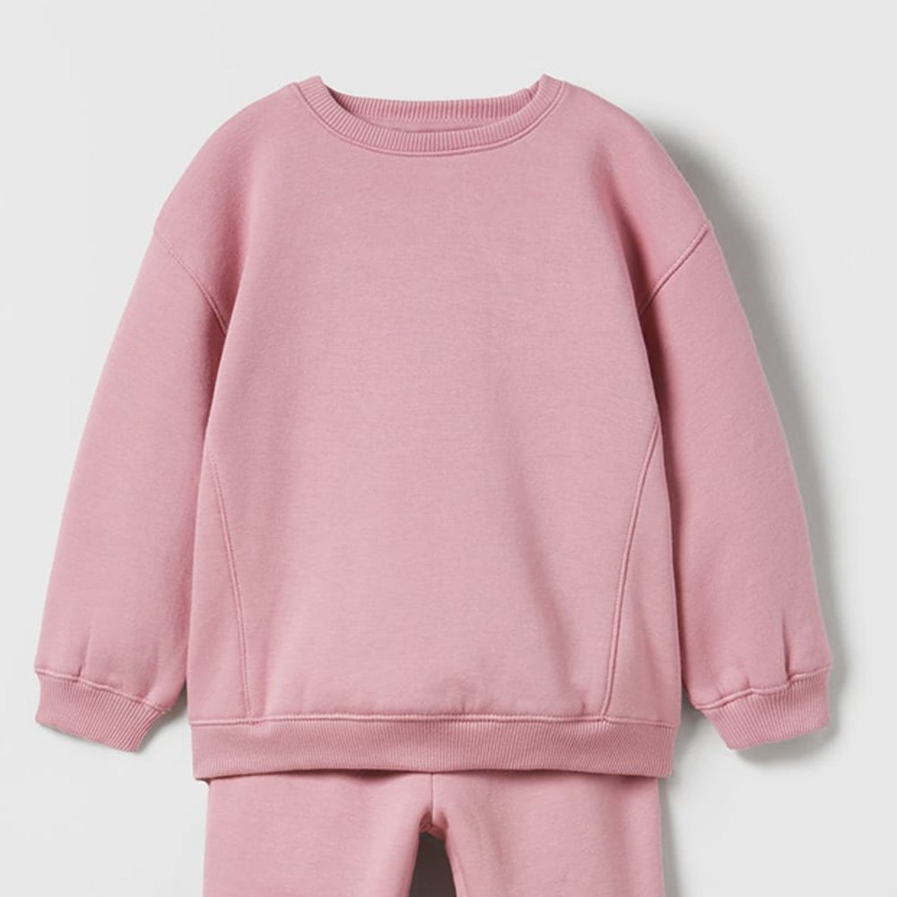 Custom Logo Kids Tracksuit Set / Cheap Price Solid Color Winter Fleece Kids Tracksuit Set / 2025 Unisex Children's Tracksuit Set