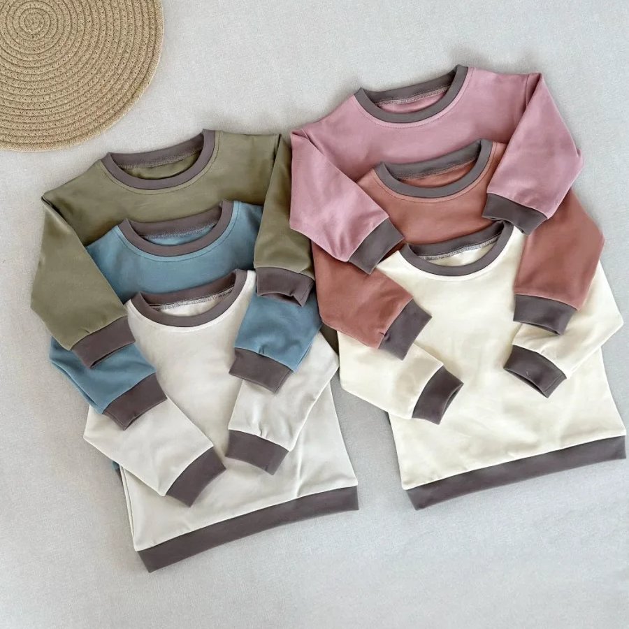 Wholesale Kids Sets Athletic Casual Two Piece Cotton children's Sets Sweatshirt Baby Clothing Sets
