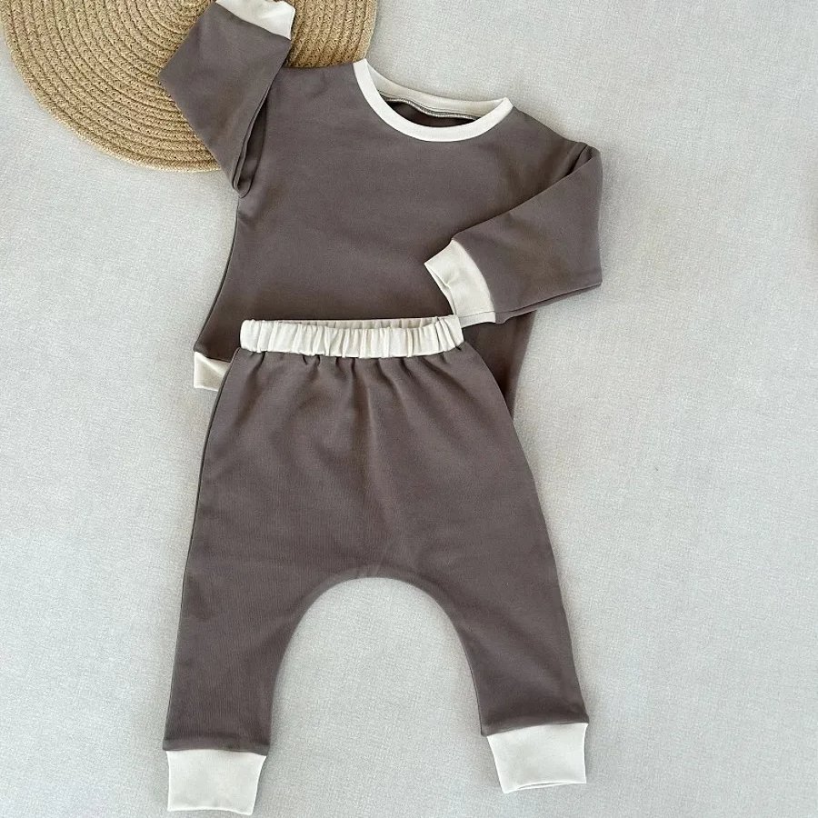 Wholesale Kids Sets Athletic Casual Two Piece Cotton children's Sets Sweatshirt Baby Clothing Sets