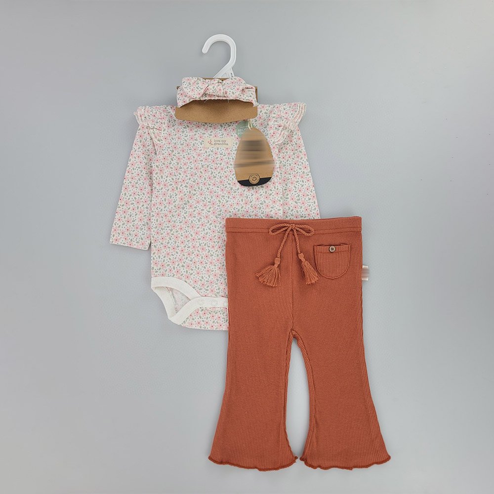 Latest Design Toddler Boy 3pcs Set Infant Bodysuit+Trousers+Hairband Hot Sale Summer Short Sleeve Newborn Clothes