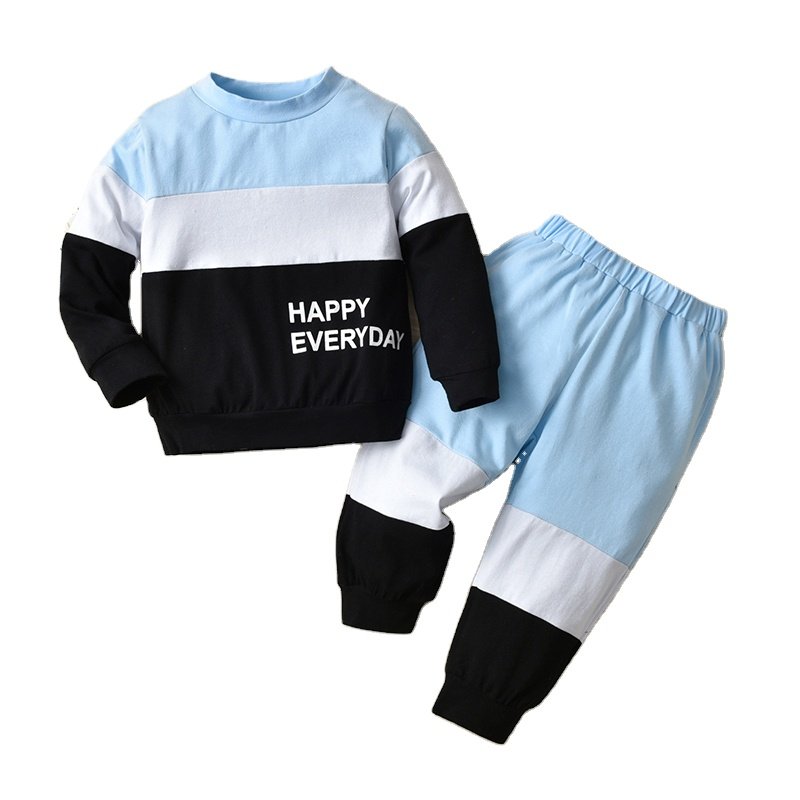 Hot Fashion Boys Sweater Suit Custom Color Casual Suit Long Sleeve Clothes Suit Kids