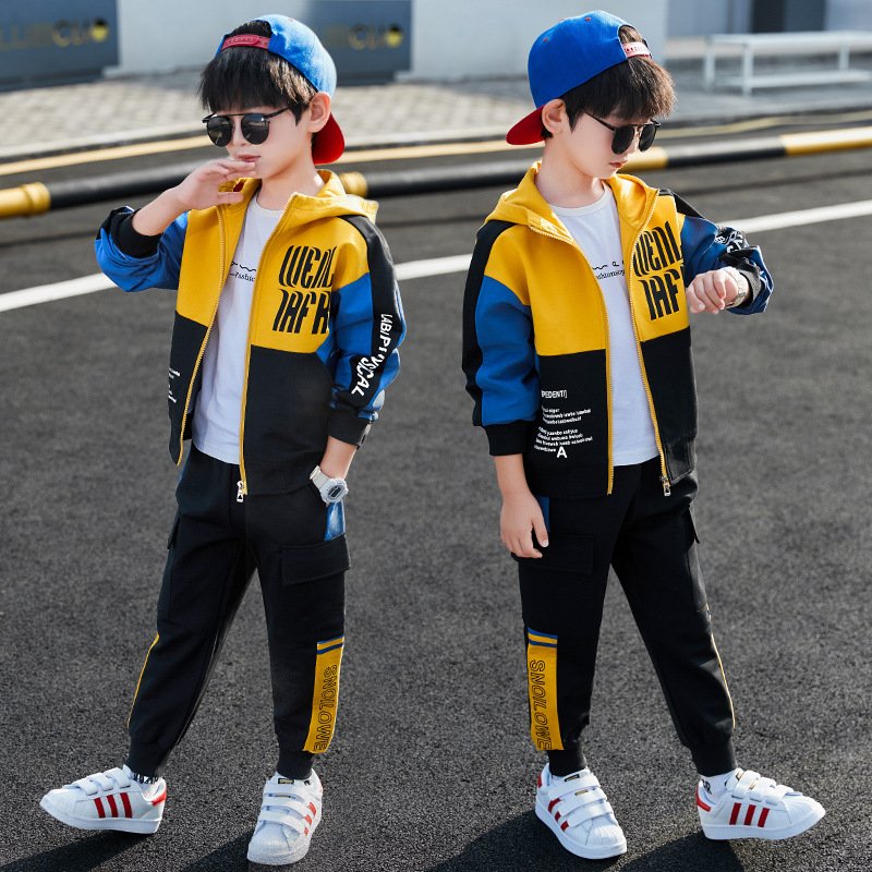 2024 Boys Clothing Kids Sets Zip Hoodie Pants Sport Two Piece Kids Clothes Boys Suit