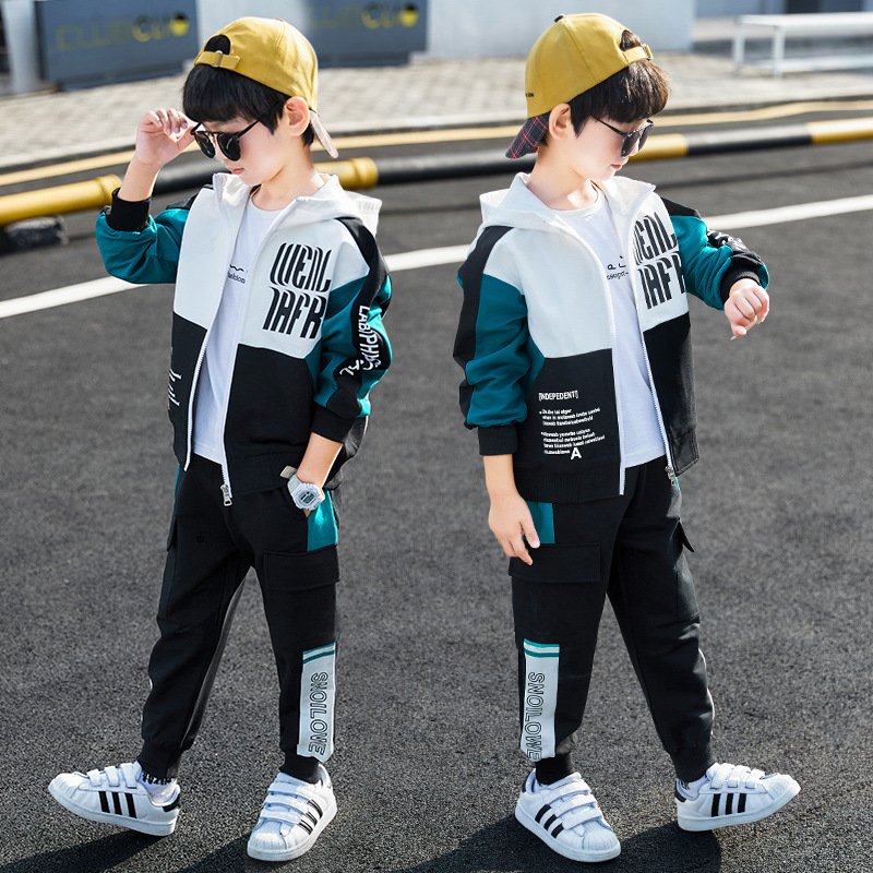 2024 Boys Clothing Kids Sets Zip Hoodie Pants Sport Two Piece Kids Clothes Boys Suit