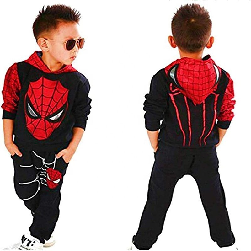 Spiderman Boys Clothing Sets Spider Man Costume Kids Tracksuits Children Sports Clothes Cosplay Hoodie Track Suit Sweat Pants