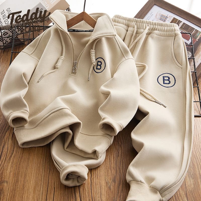 2024 Boys Clothing Sets 10 Years Wholesale Boys Set Clothes 2 Piece Sweatshirt+Pants Winter Kid Child Tracksuits for Boys