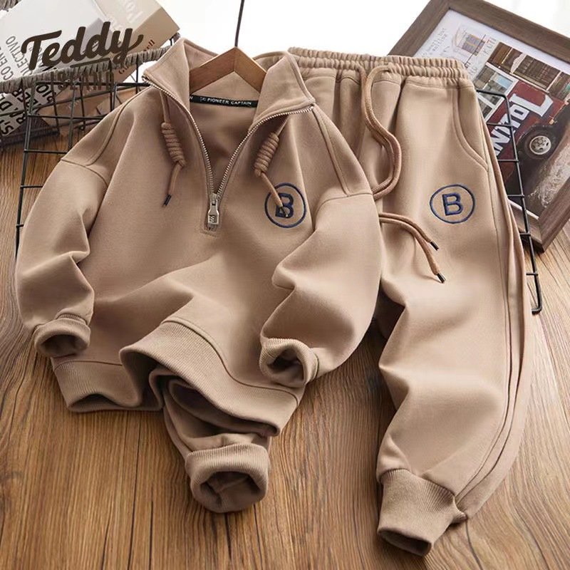 2024 Boys Clothing Sets 10 Years Wholesale Boys Set Clothes 2 Piece Sweatshirt+Pants Winter Kid Child Tracksuits for Boys