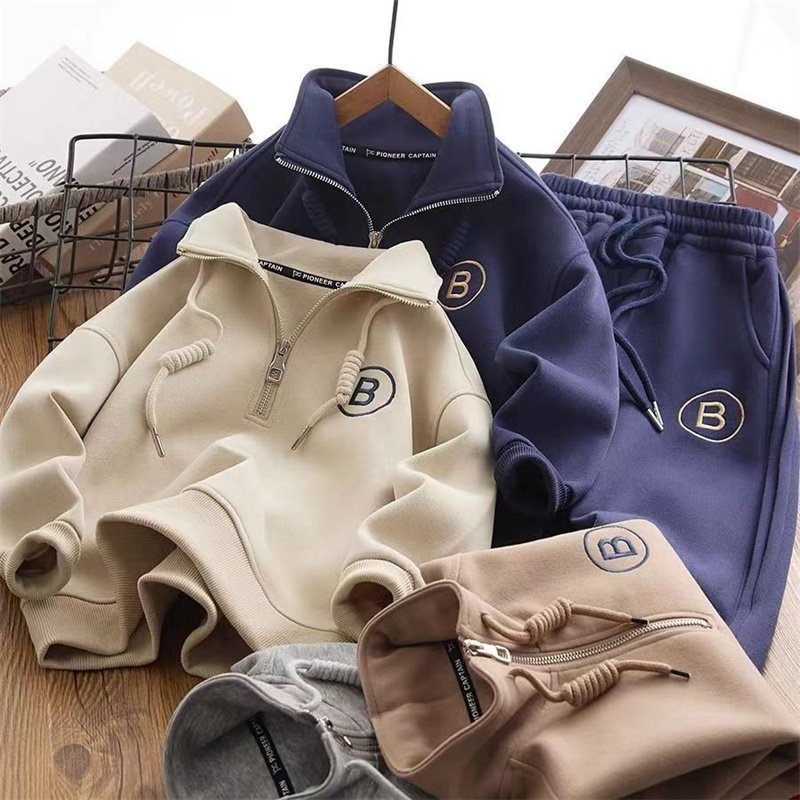2024 Boys Clothing Sets 10 Years Wholesale Boys Set Clothes 2 Piece Sweatshirt+Pants Winter Kid Child Tracksuits for Boys