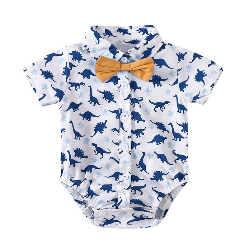Summer Infant Romper Clothes Boys Boy Clothing Set 1st Birthday Gentleman Boy Clothes+ Hat for Wedding Photo shoot Infant Outfit