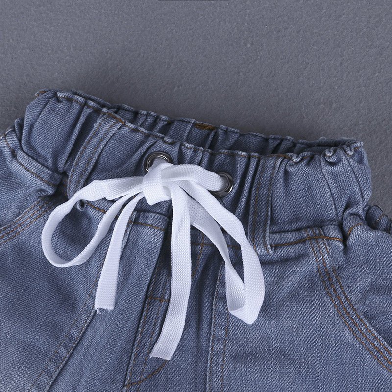 Wholesale Summer Style Kids Boys Clothing Set Printed T-shirts Tops + Jeans Shorts 3Pcs Boys clothing Sets