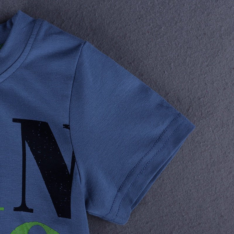 Wholesale Summer Style Kids Boys Clothing Set Printed T-shirts Tops + Jeans Shorts 3Pcs Boys clothing Sets