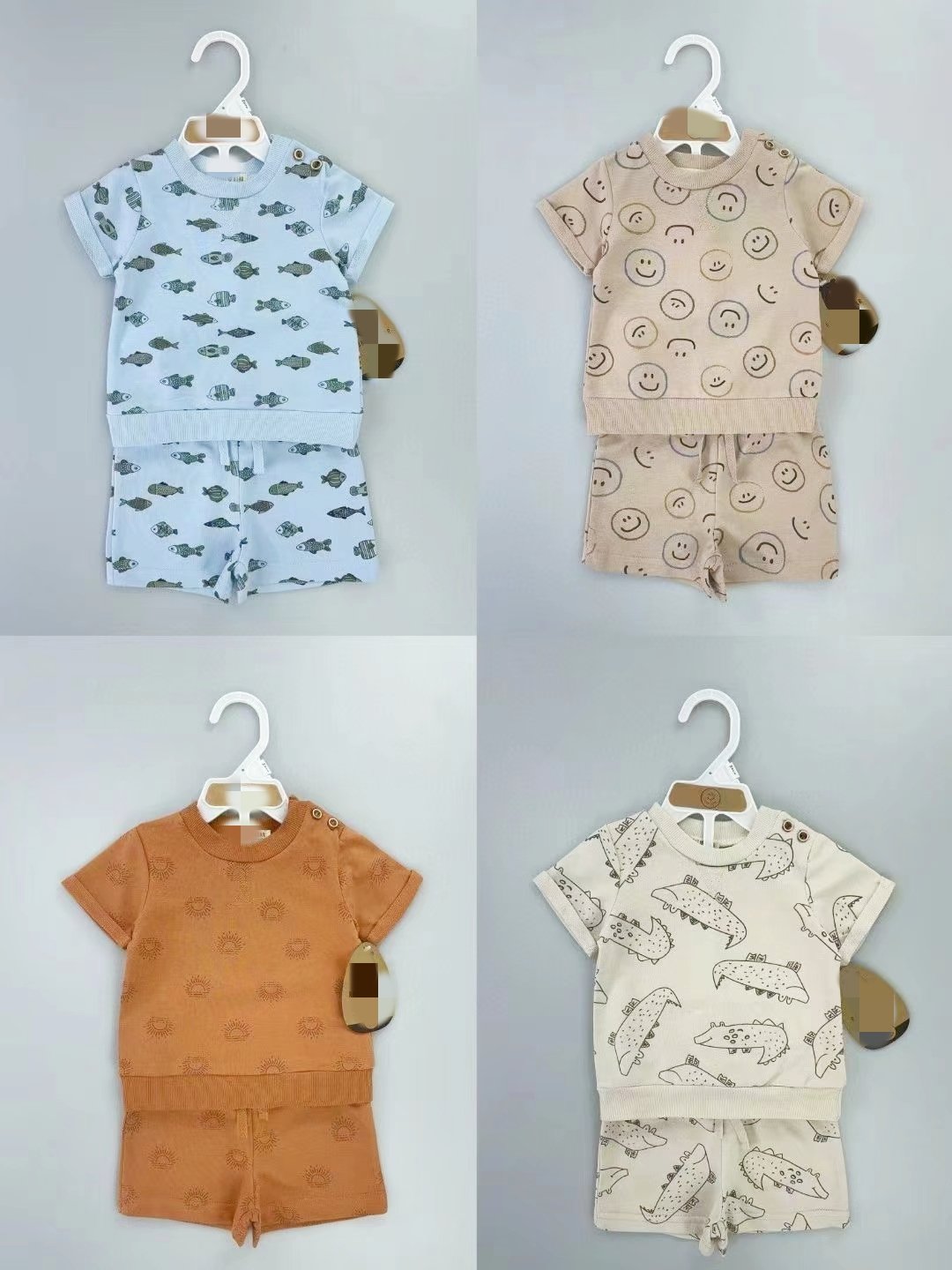 SummerCotton Newborn 0-18m High Quality Baby girls Short Sleeve T-Shirt And Pants 2 Pcs Set Children's Toddler Clothes Suits