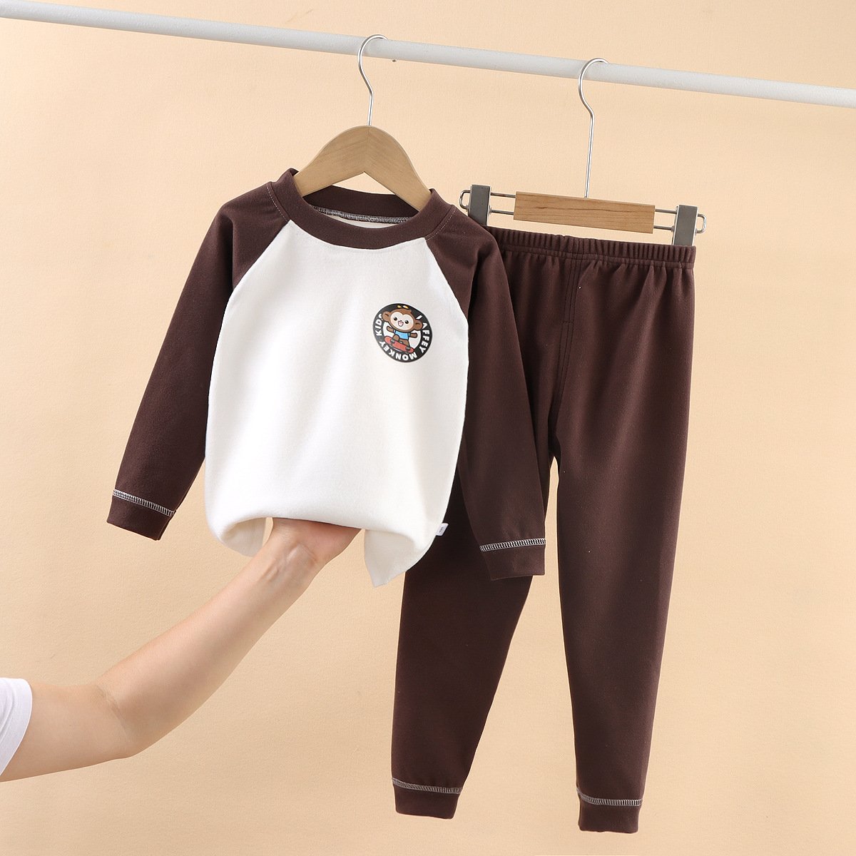 Children's warm set 0-14 years old autumn and winter boys and girls underwear home wear baby base children's clothing