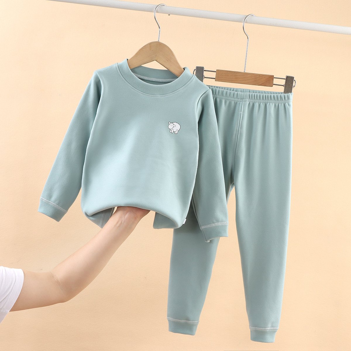 Children's warm set 0-14 years old autumn and winter boys and girls underwear home wear baby base children's clothing