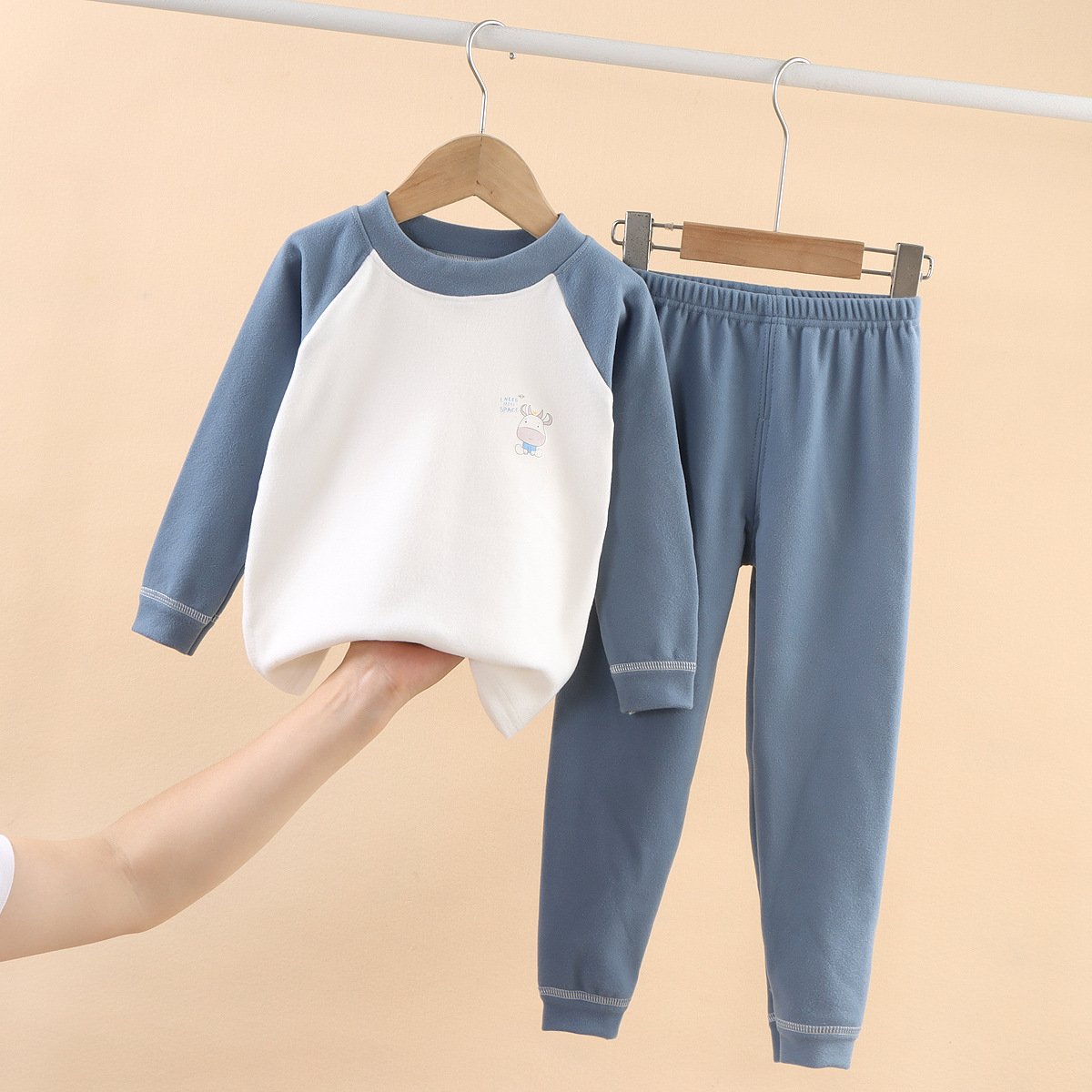 Children's warm set 0-14 years old autumn and winter boys and girls underwear home wear baby base children's clothing