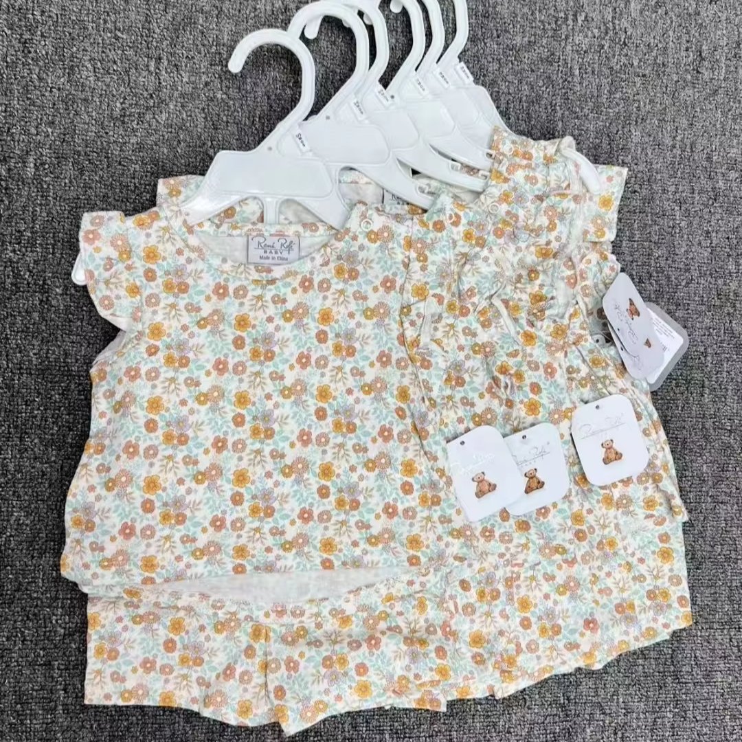 Toddler Girls 2Pcs Summer Outfit Sets Tops + Shorts Baby Boys Girls Suit baby summer clothes