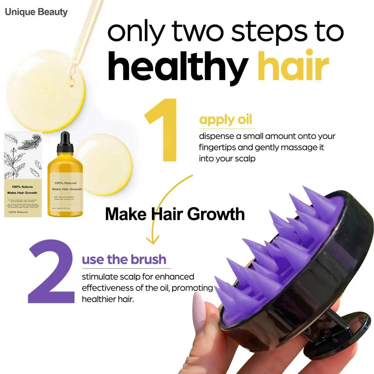 Natural Organic Private Label Anti Hair Loss Treatment Biotin Rosemary Oil Fast Hair Growth Serum Black Women Hair Oil
