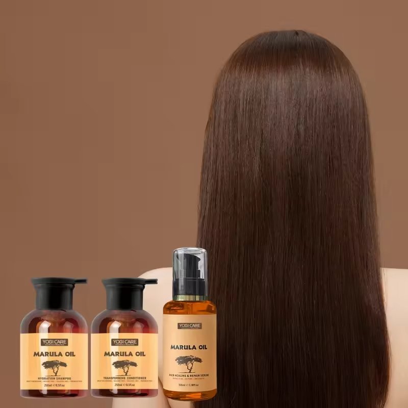 Custom Logo Organic Marula Oil Shampoo And conditioner Set Men and Womens Gentle Shampoo for Dry Hair
