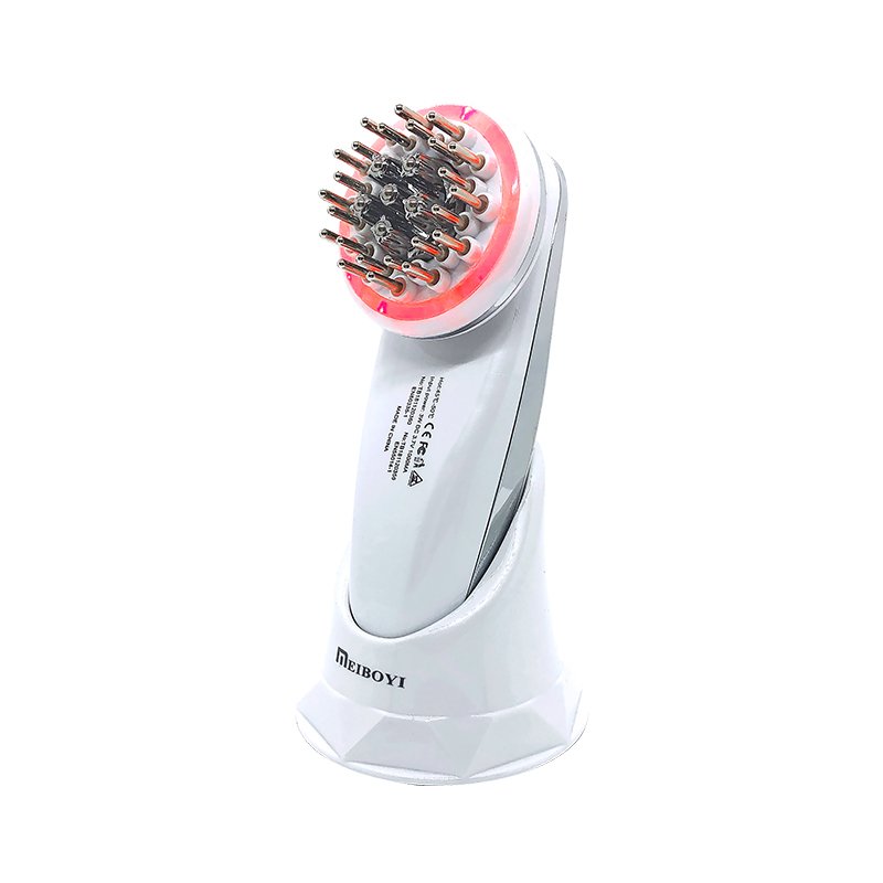Meiboyi Hair Loss Treatment Electric Comb Hair Growth Head Massager Infrared Red Light Therapy Vibration EMS Brush