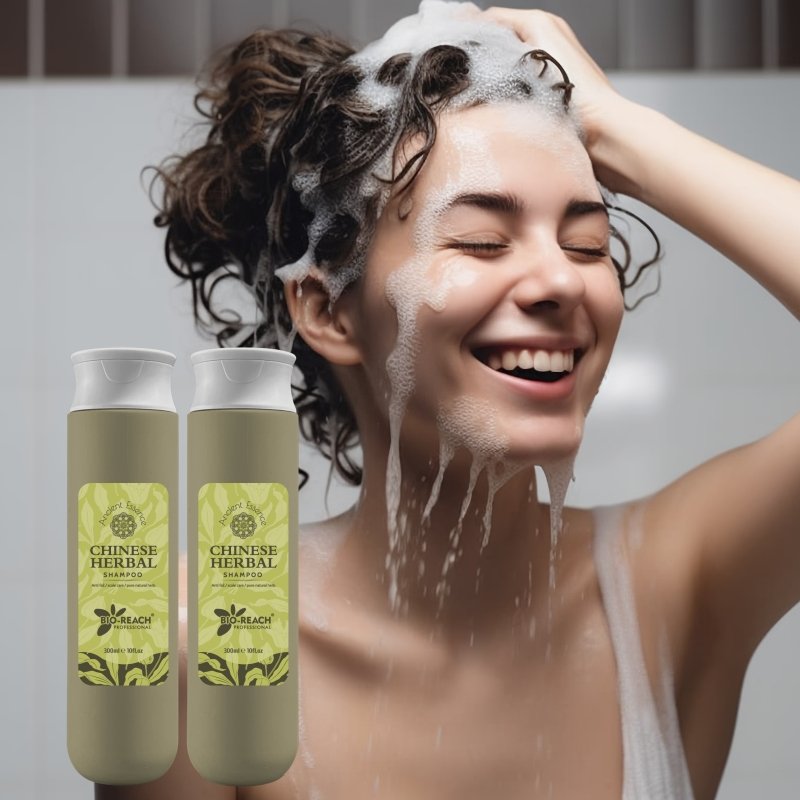 Private Label 300ml Herbal Organic Anti Hair Loss Ginseng Shampoo Sulate Free Hair Shampoo