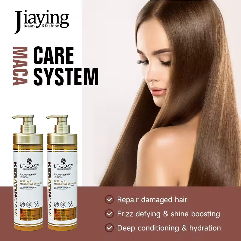 Jiaying Hair Growth Gold Shampoo Luxury Hair Care Set Products Organic Protein Sulfate Free Argan Oil Keratin Conditioner