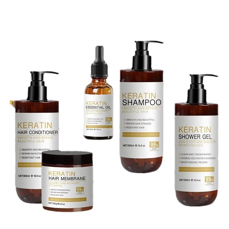 In Stock Wholesale Keratin hair Shampoo And Conditioner Private Label Organic Anti Hair Loss Anti-Dandruff Oil Control