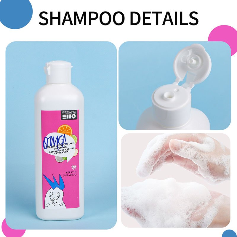 FEELING Emo Protein Shine Keratin Shampoo Improves Hair Shine And Manageability Luminescent Brazilian 300ml