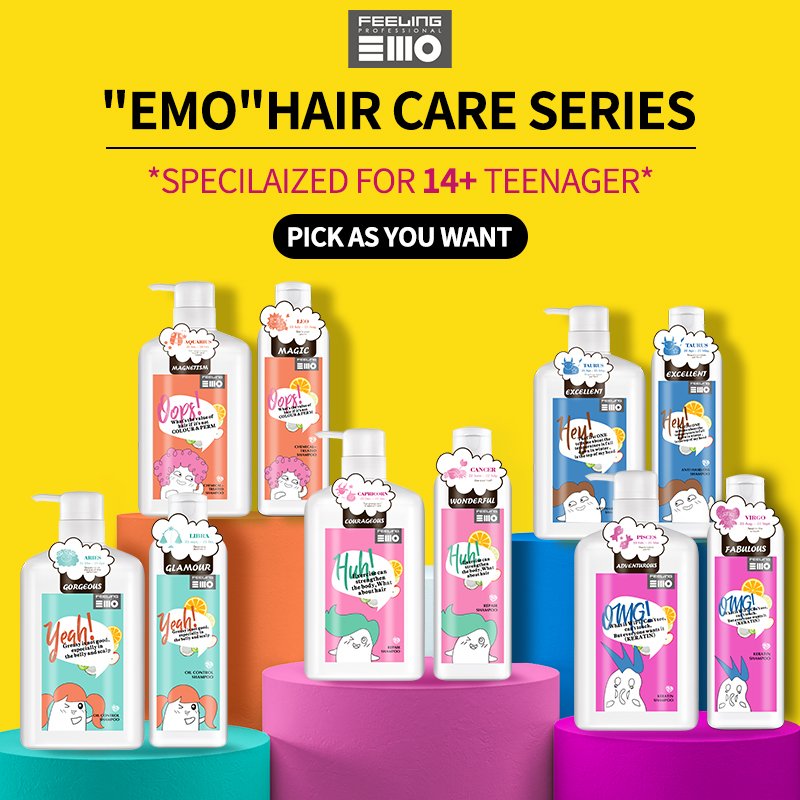 FEELING Emo Protein Shine Keratin Shampoo Improves Hair Shine And Manageability Luminescent Brazilian 300ml