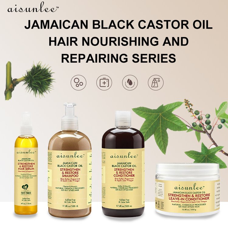 Private Label 100% Organic Black Castor Oil Hair Mask 500ml Moisturizing Gel Hair Care for Curly Hair Shampoo And Conditioner