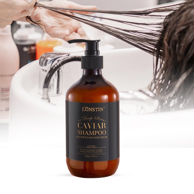 OEM Private Label Sulfate Free Caviar Shampoo Hair Deep Conditioner Hair Care Set Anti-Dandruff Smoothing Caviar Hair Shampoo