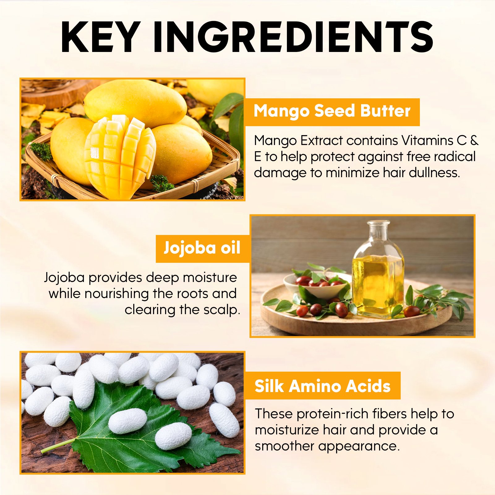 Custom Label Fruity Fragrances Shampoo Mango Shampoo Gentle Clean Refreshing Nourish Repairing Shampoo Product OEM/ODM