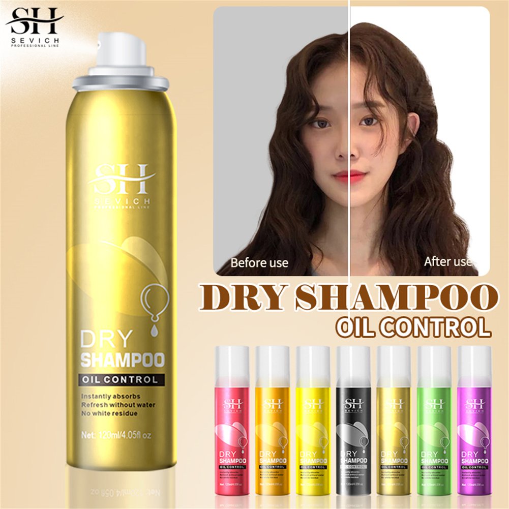 120ml Natural Organic Dry Shampoo Spray Fluffy Powder Hair Volume Oil Control 100% Waterless No-Rinse Dry Shampoo