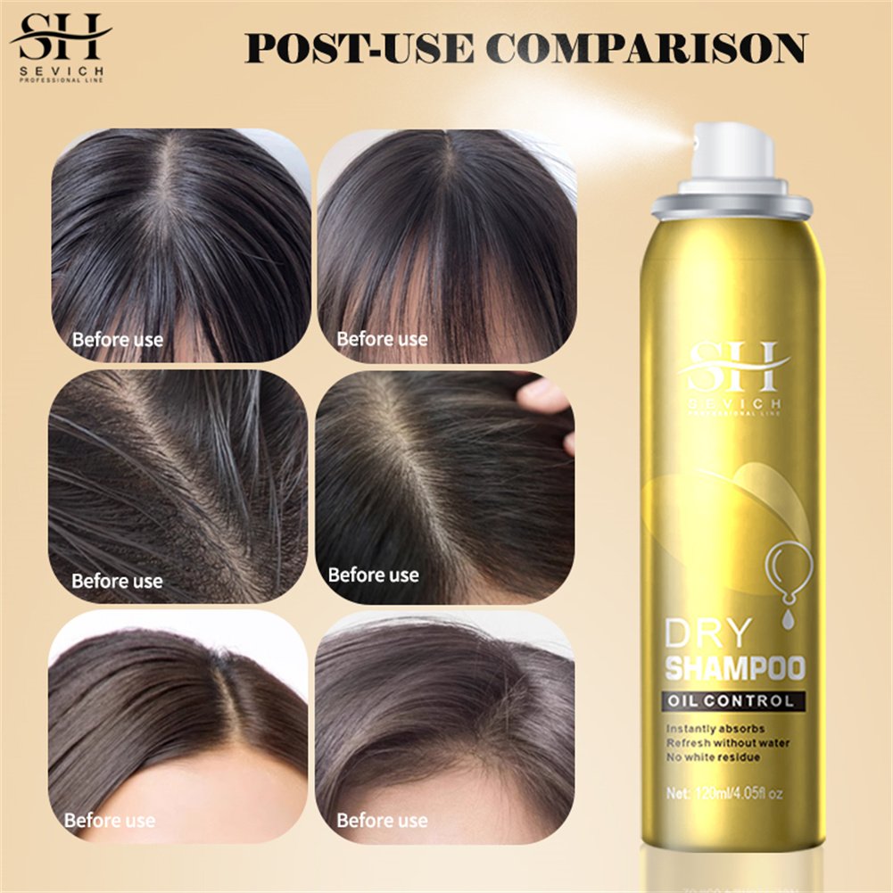 120ml Natural Organic Dry Shampoo Spray Fluffy Powder Hair Volume Oil Control 100% Waterless No-Rinse Dry Shampoo